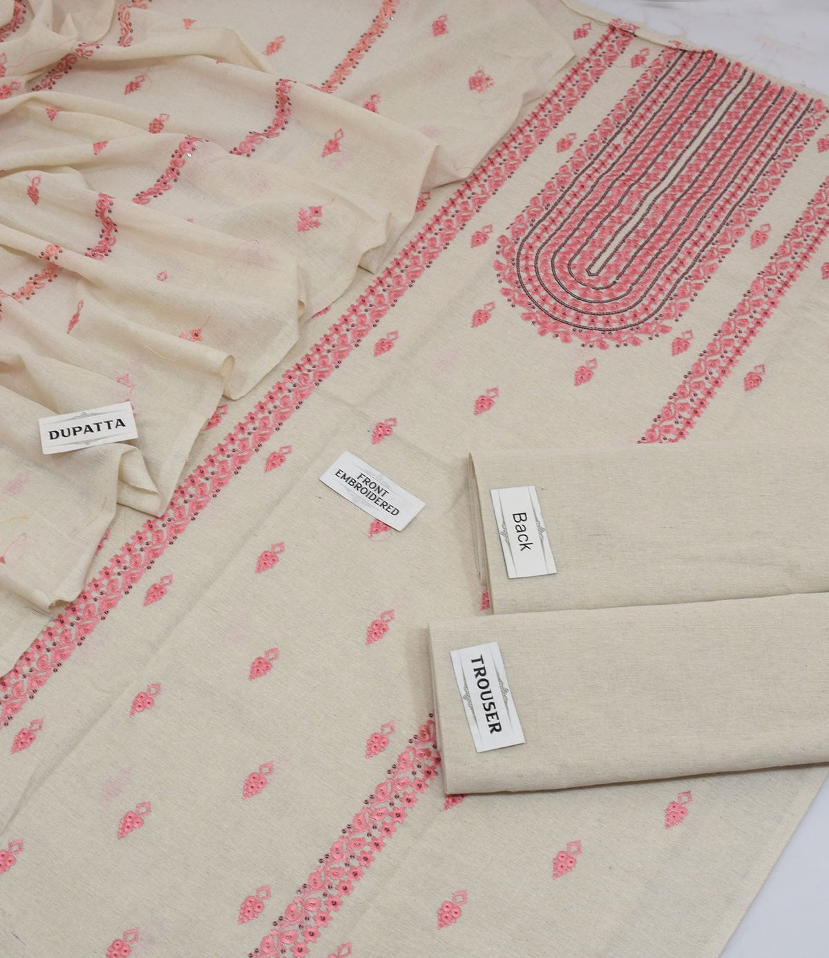Bareeze Karandi Khaddar Embroidered 3-Piece Un-Stiched