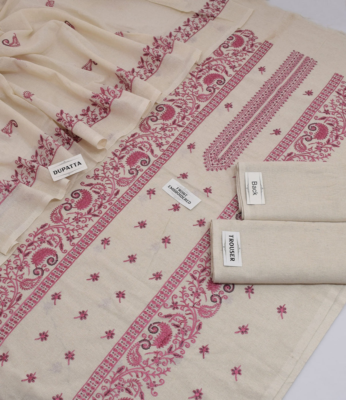 Bareeze Karandi Khaddar Embroidered 3-Piece Un-Stiched