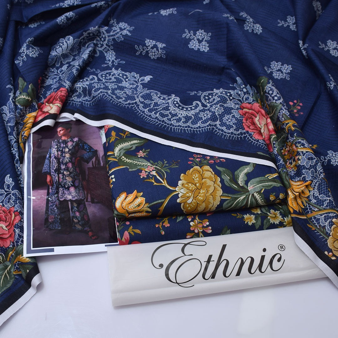 Ethnic Digital Printed Khaddar 3-Piece Un-Stiched )