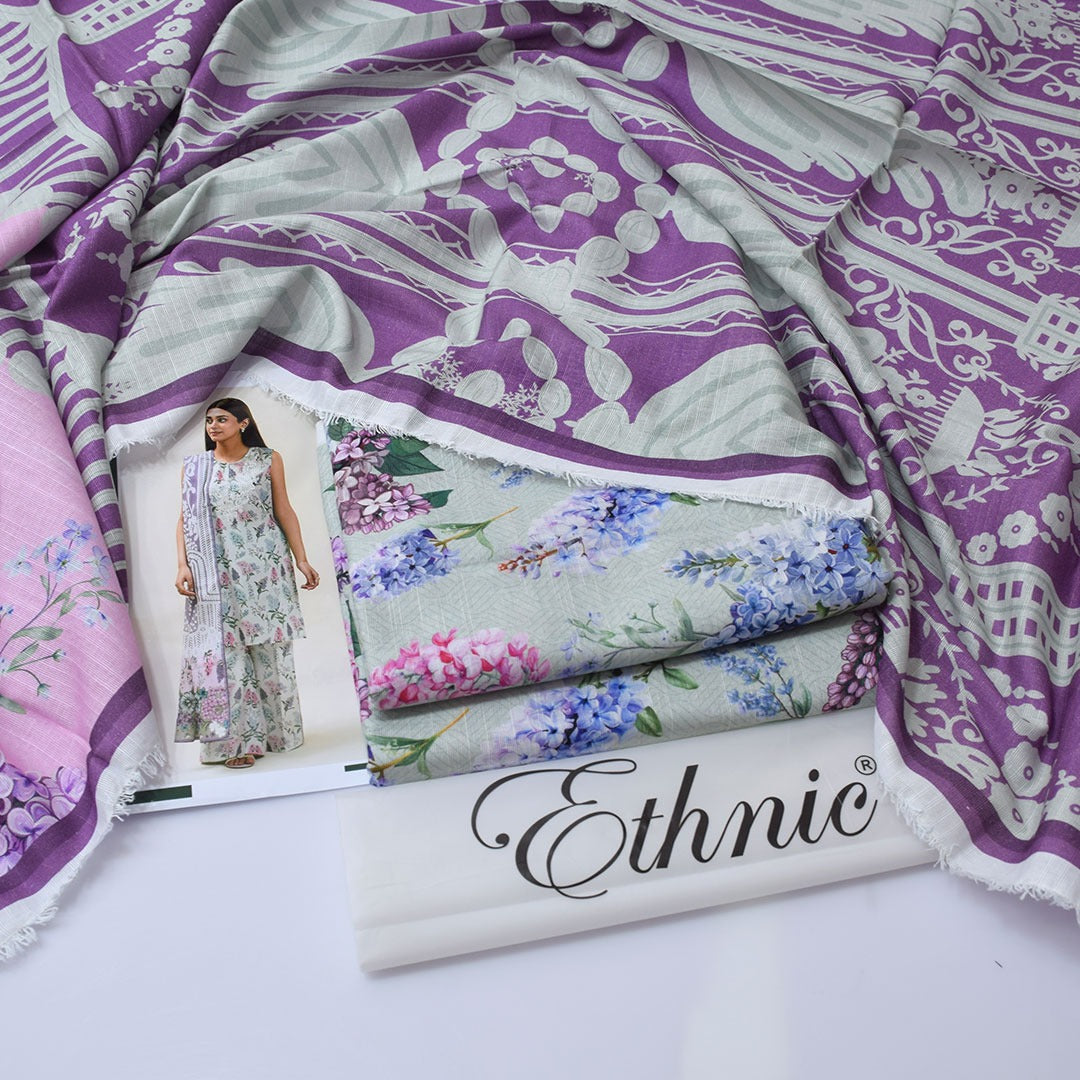 Ethnic Digital Printed Khaddar 3-Piece Un-Stiched