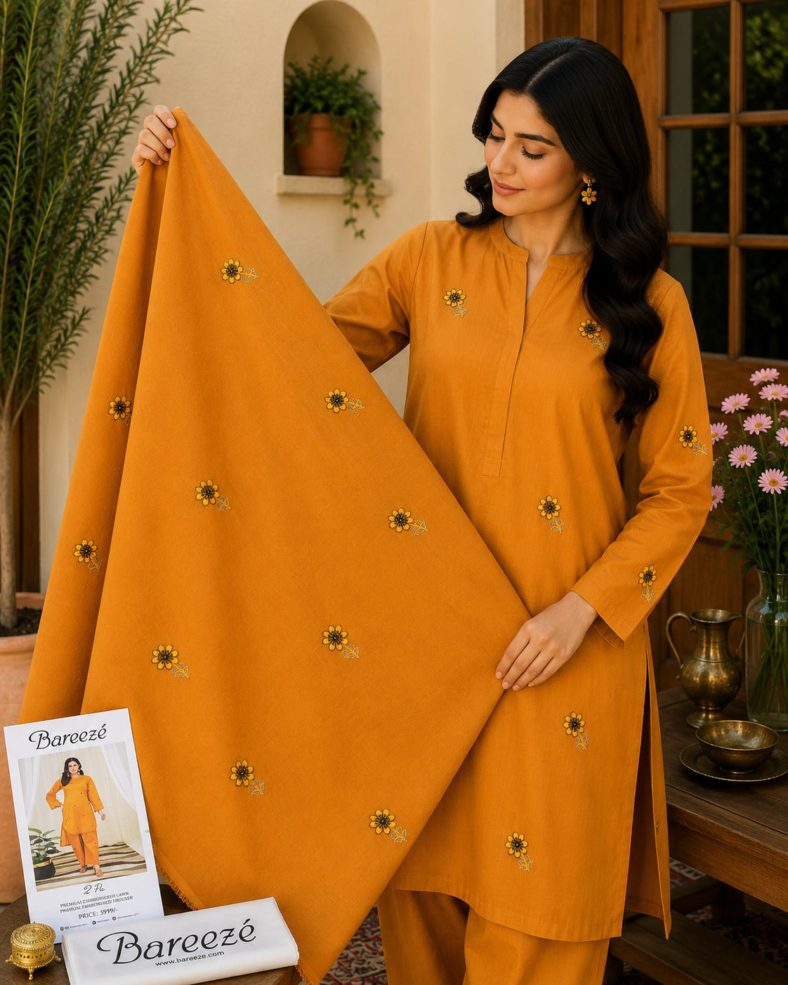 Bareeze Embroidered Lawn 2-Piece Unstitched