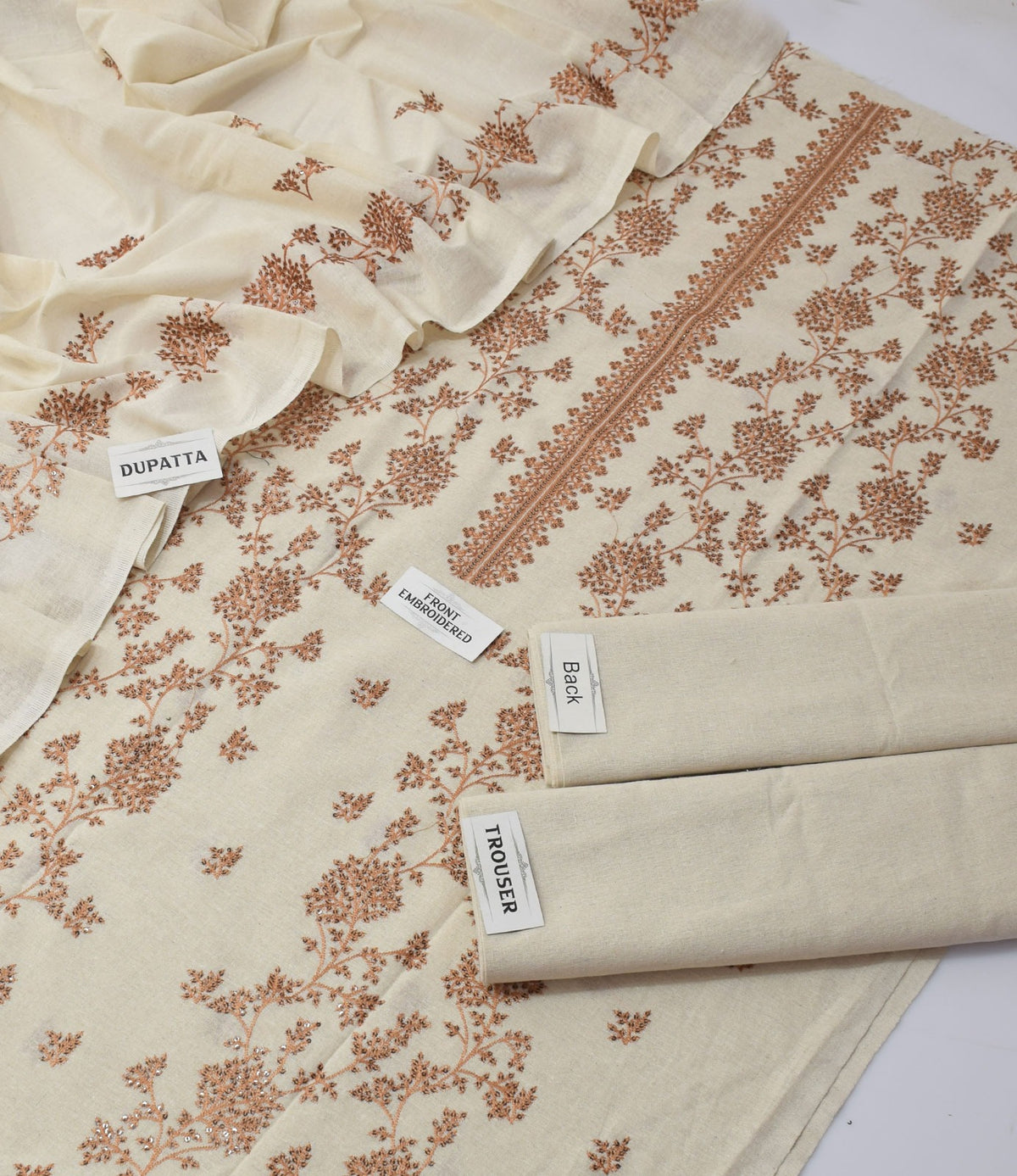 Bareeze Karandi Khaddar Embroidered 3-Piece Un-Stiched
