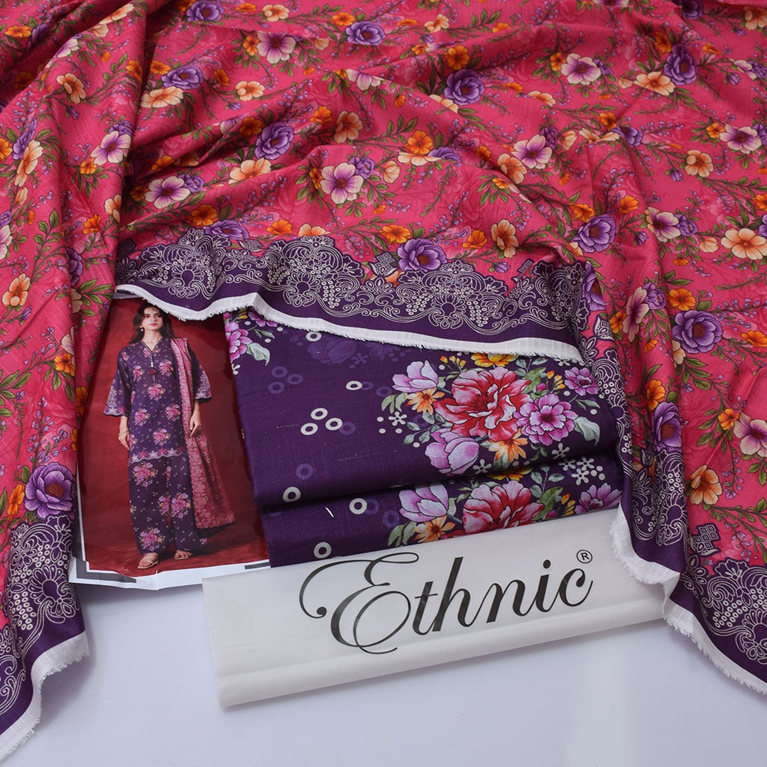 Ethnic Digital Printed Khaddar 3-Piece Un-Stiched