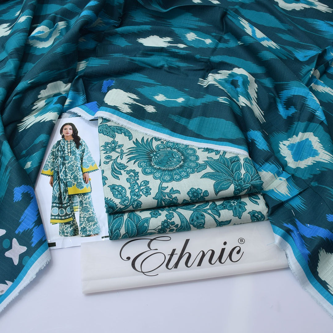 Ethnic Digital Printed Khaddar 3-Piece Un-Stiched