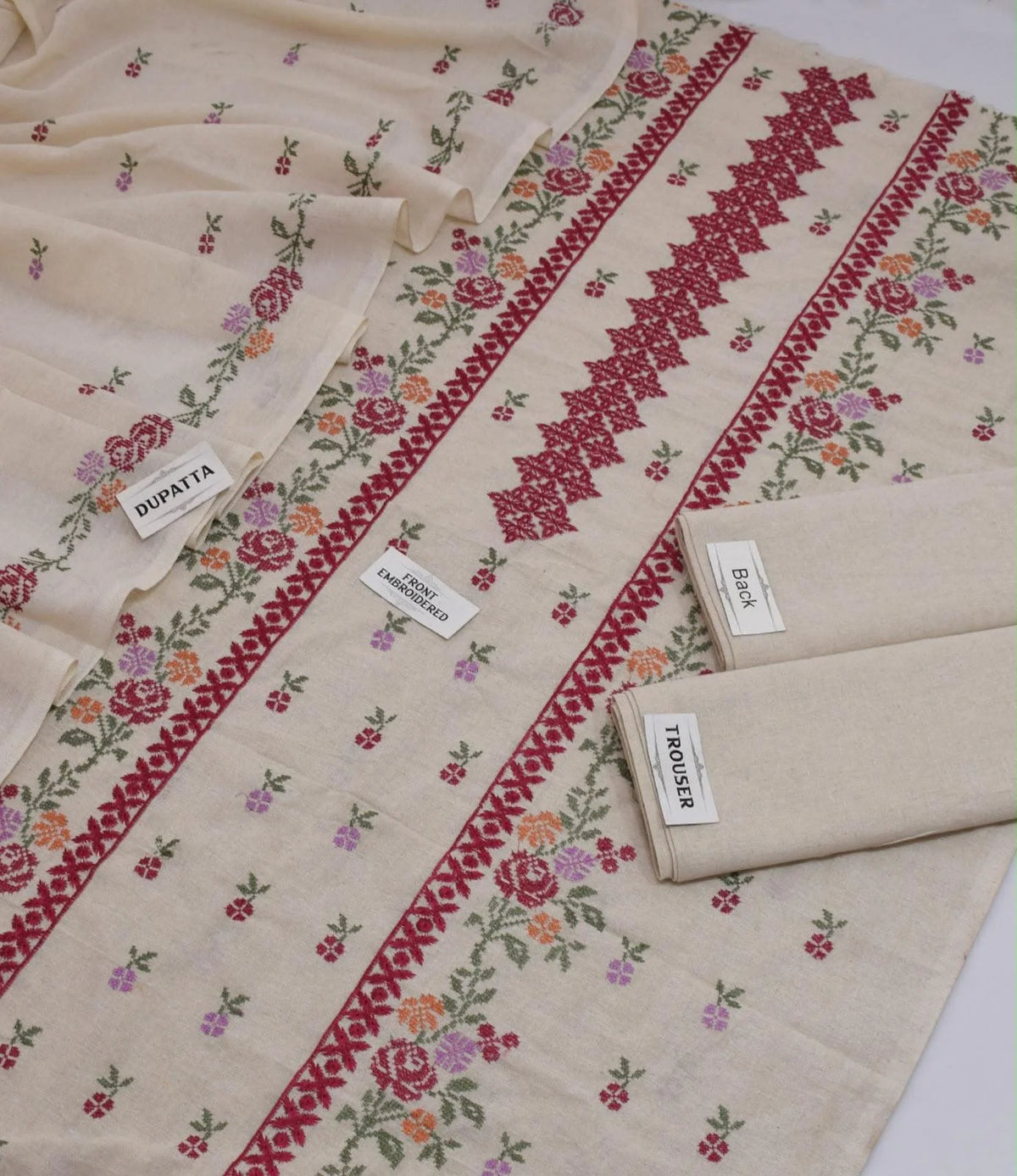 Bareeze Karandi Khaddar Embroidered 3-Piece Un-Stiched