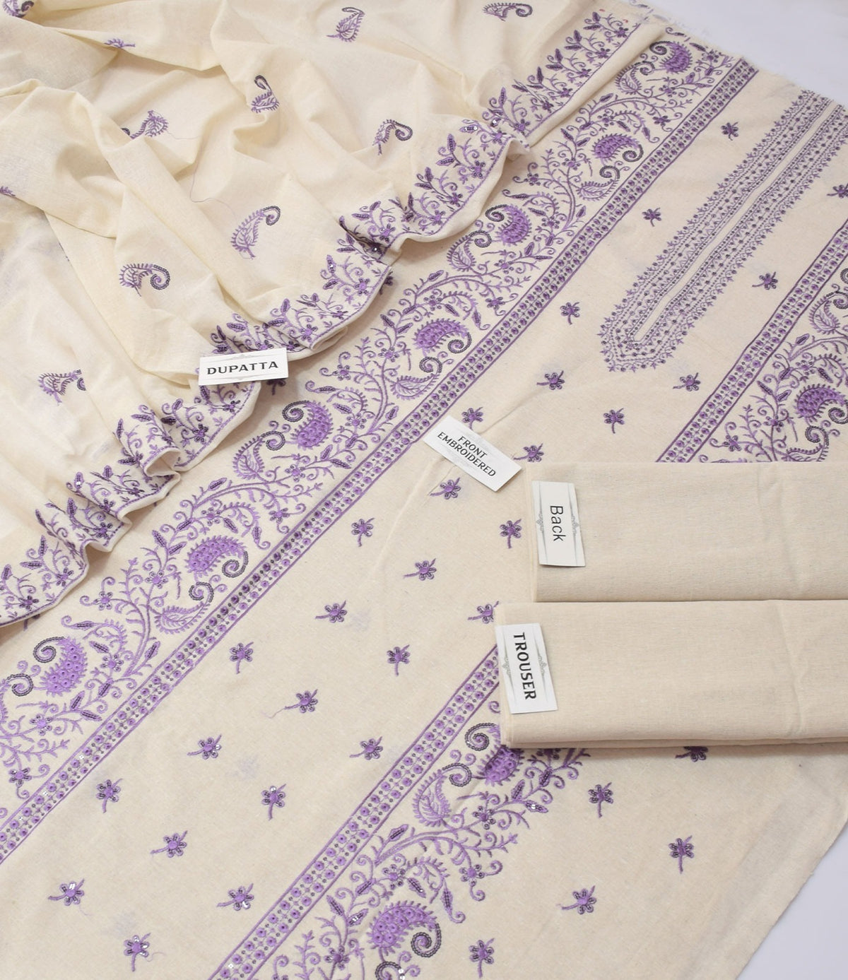 Bareeze Karandi Khaddar Embroidered 3-Piece Un-Stiched