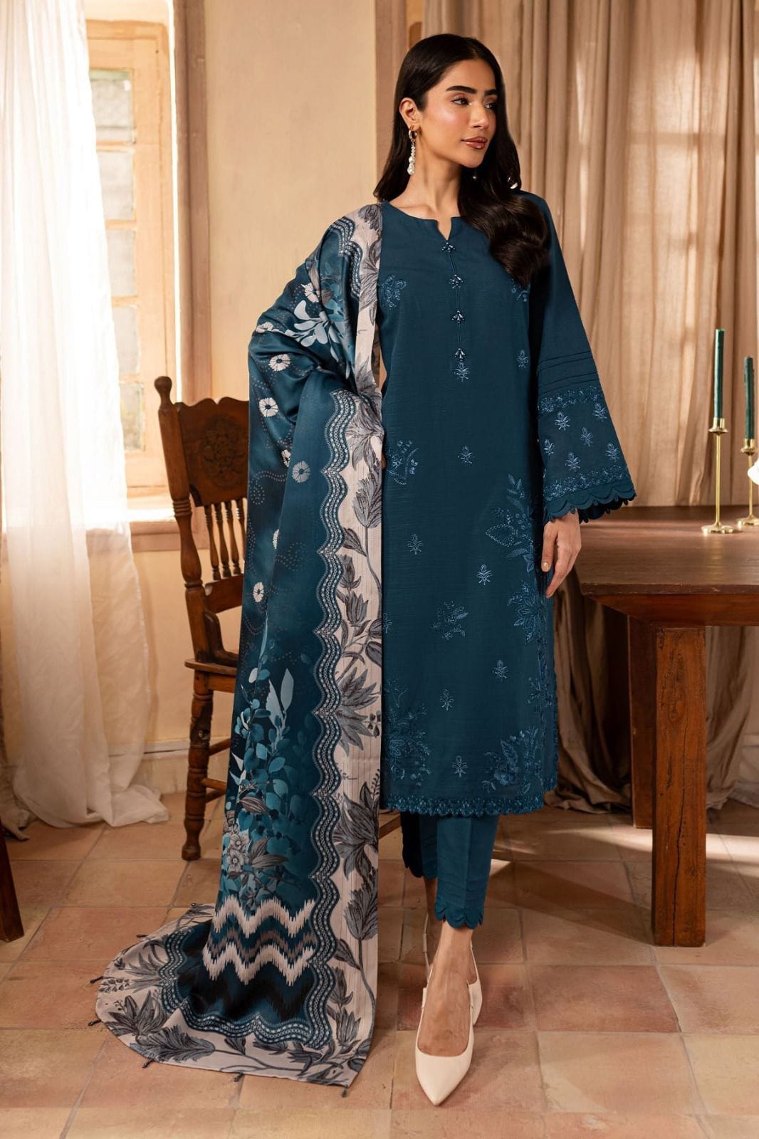Nureh Winter Embroidered 3 Piece Unstitched