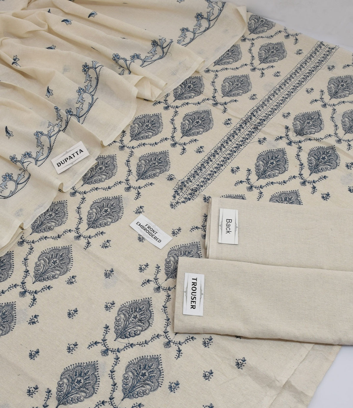 Bareeze Karandi Khaddar Embroidered 3-Piece Un-Stiched