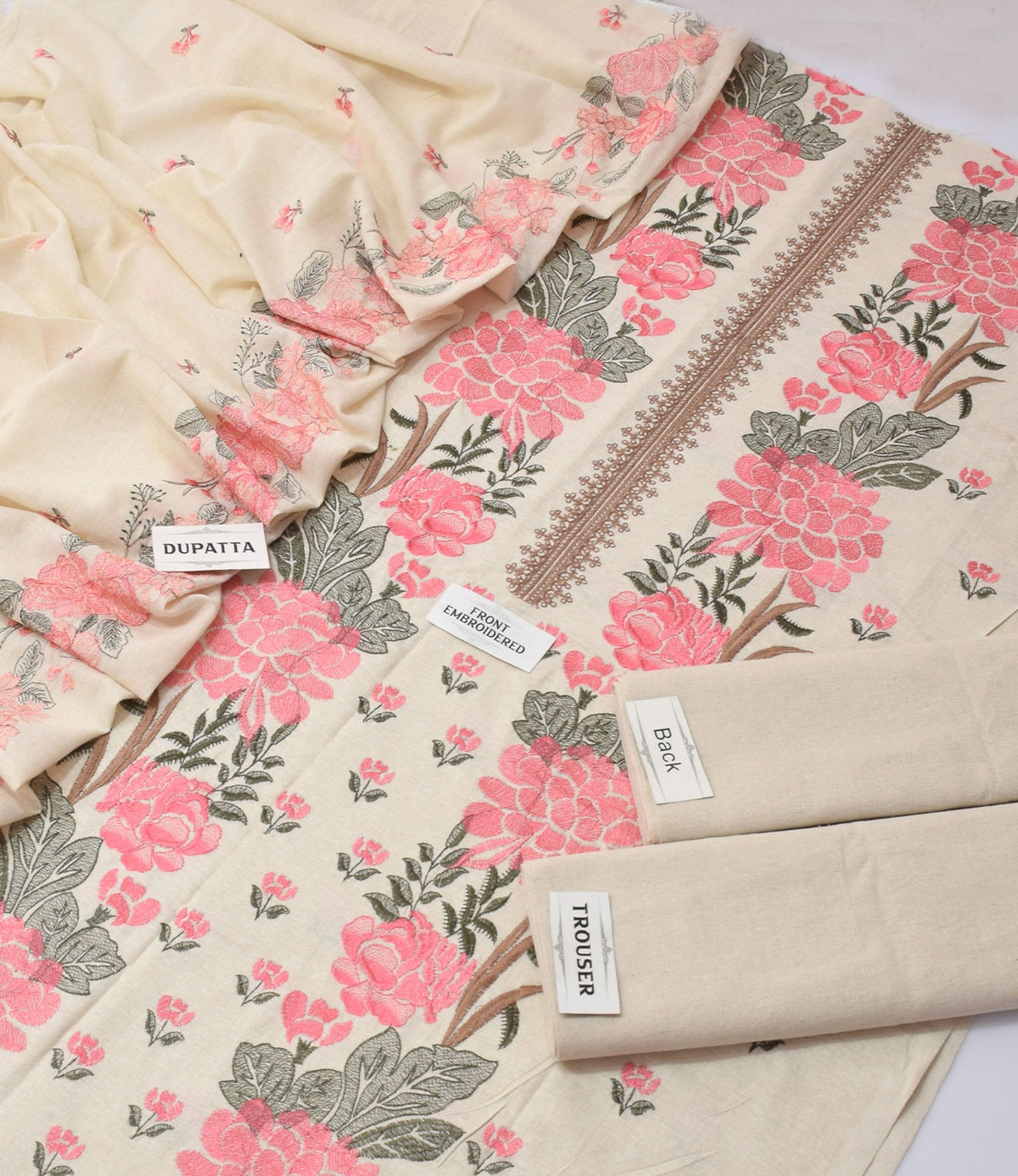 Bareeze Karandi Khaddar Embroidered 3-Piece Un-Stiched