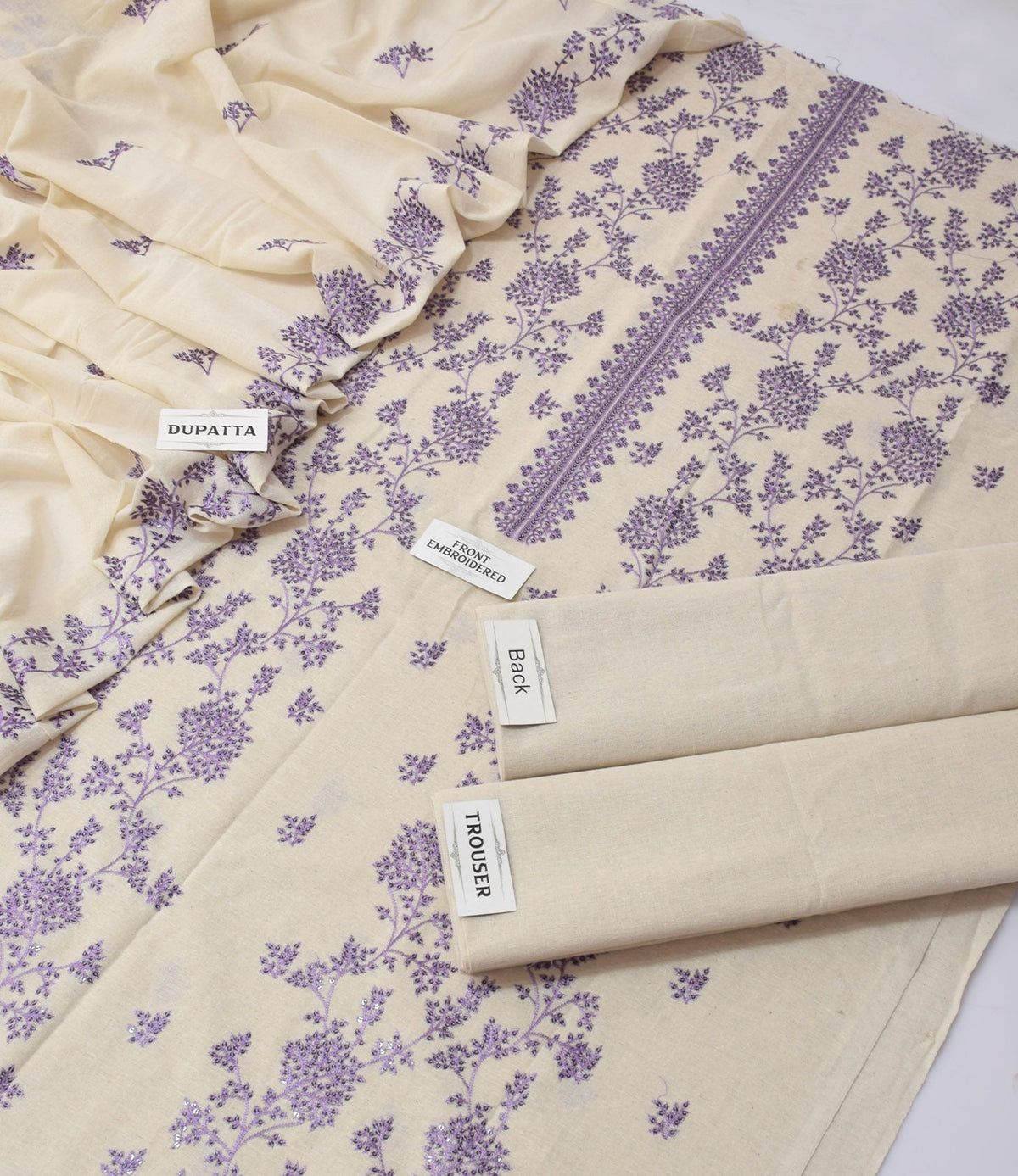Bareeze Karandi Khaddar Embroidered 3-Piece Un-Stiched