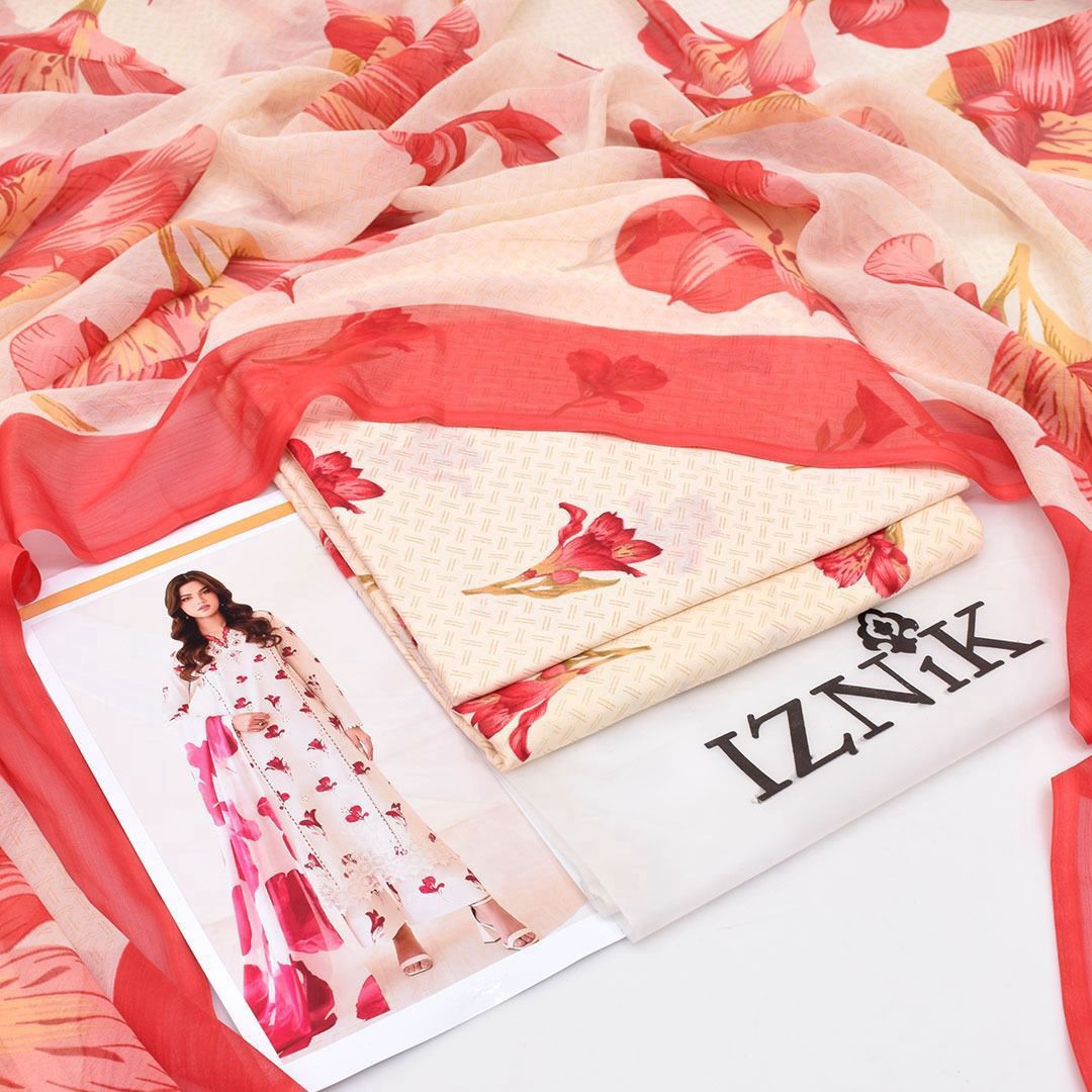 Iznik Lawn 3-Piece UnStiched