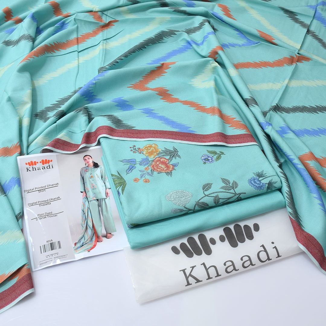 Khaadi Digital Printed Dhanak 3-Piece Un-Stiched