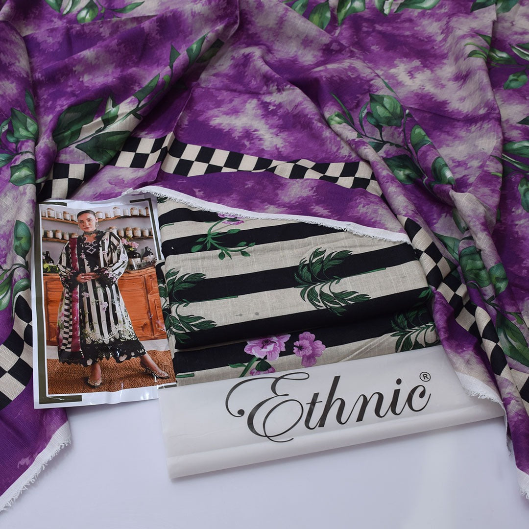 Ethnic Digital Printed Khaddar 3-Piece Un-Stiched )
