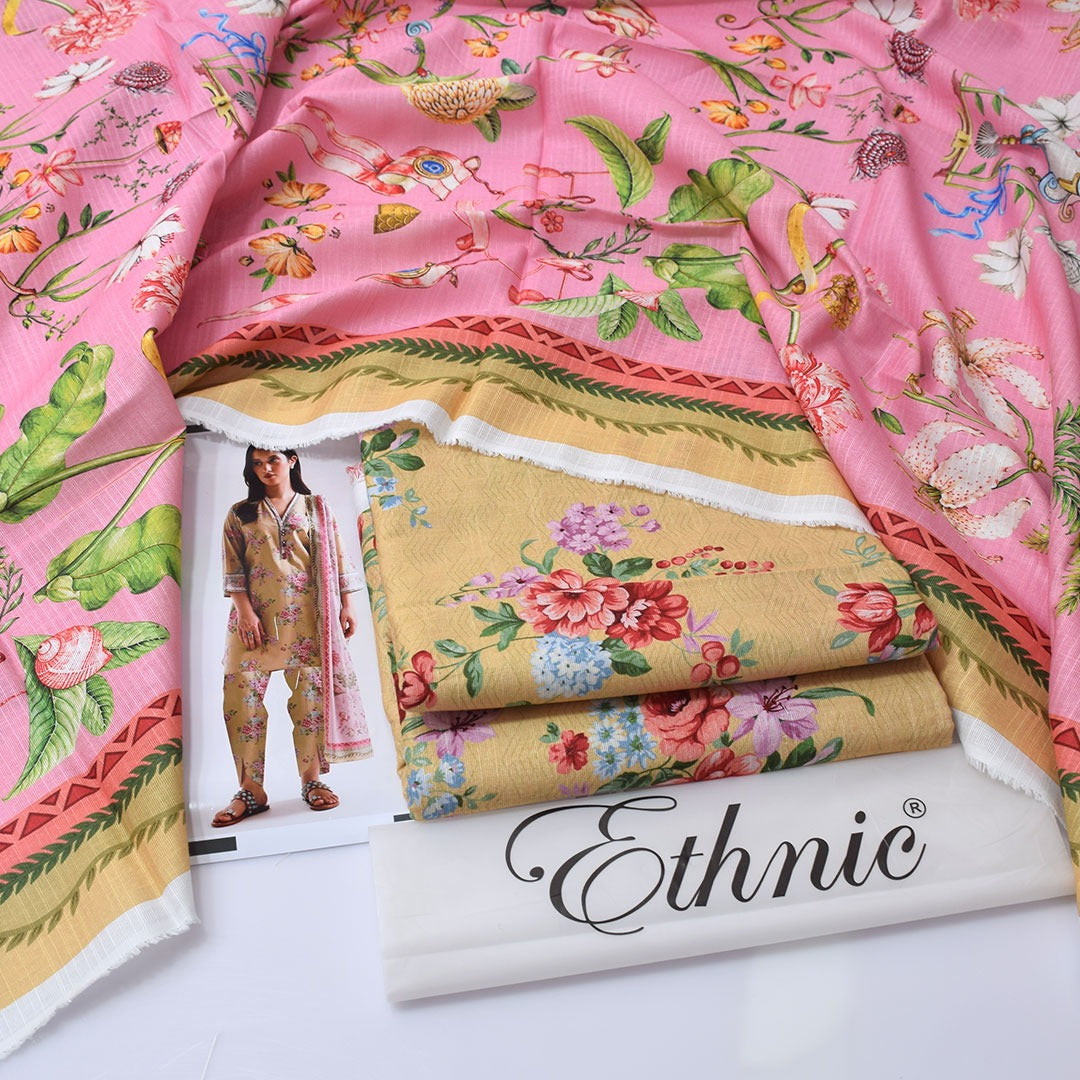 Ethnic Digital Printed Khaddar 3-Piece Un-Stiched