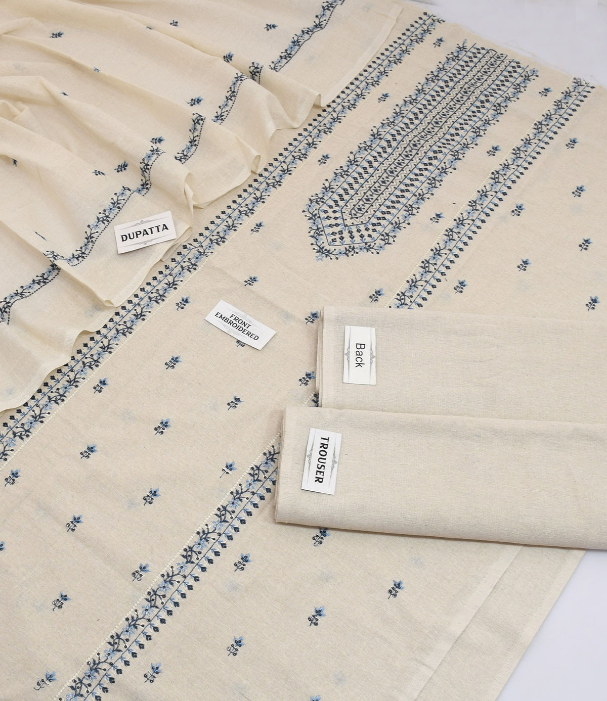 Bareeze Karandi Khaddar Embroidered 3-Piece Un-Stiched