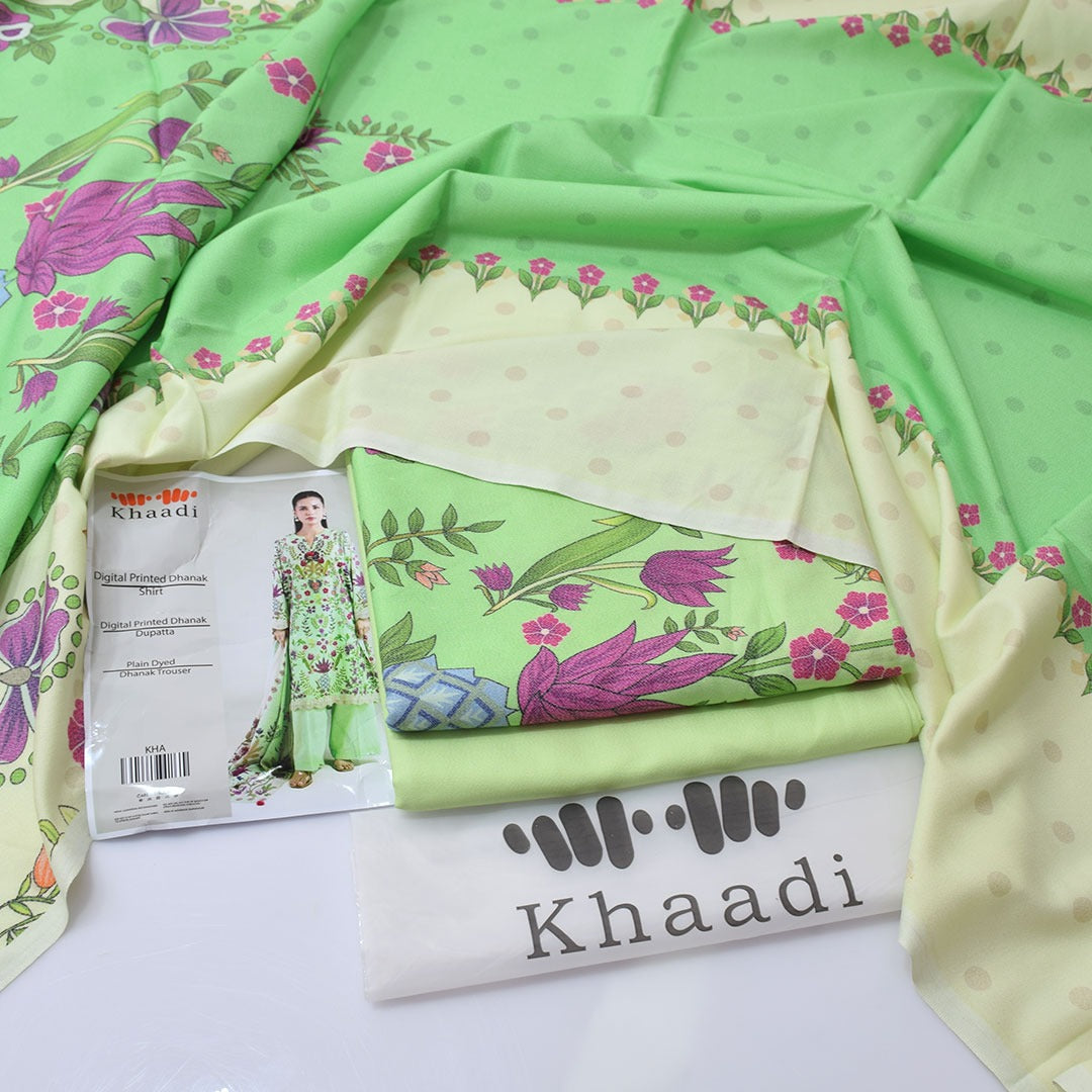 Khaadi Digital Printed Dhanak 3-Piece Un-Stiched