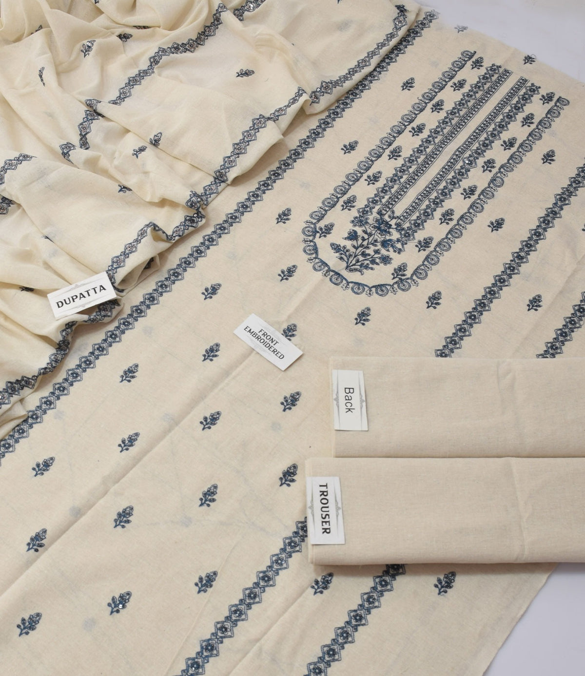 Bareeze Karandi Khaddar Embroidered 3-Piece Un-Stiched