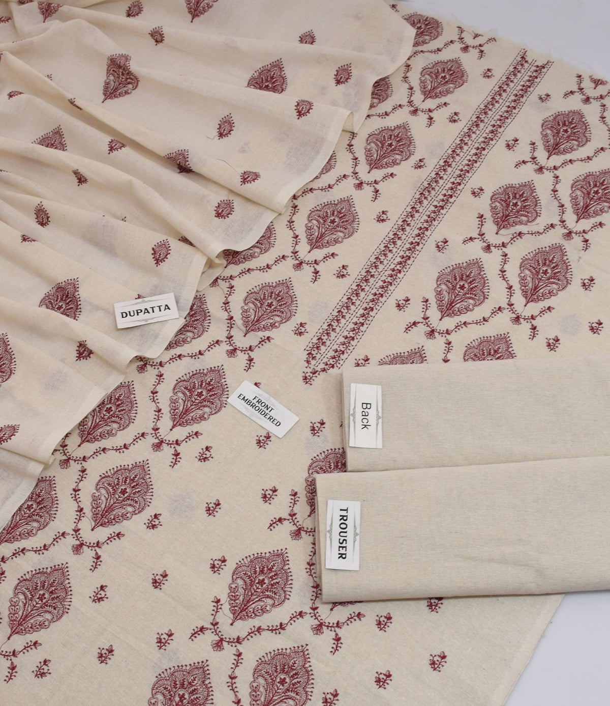 Bareeze Karandi Khaddar Embroidered 3-Piece Un-Stiched