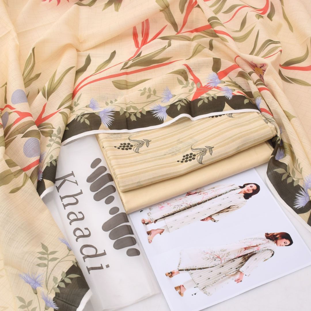 Khaadi Printed Lawn 3-Piece Un-Stiched