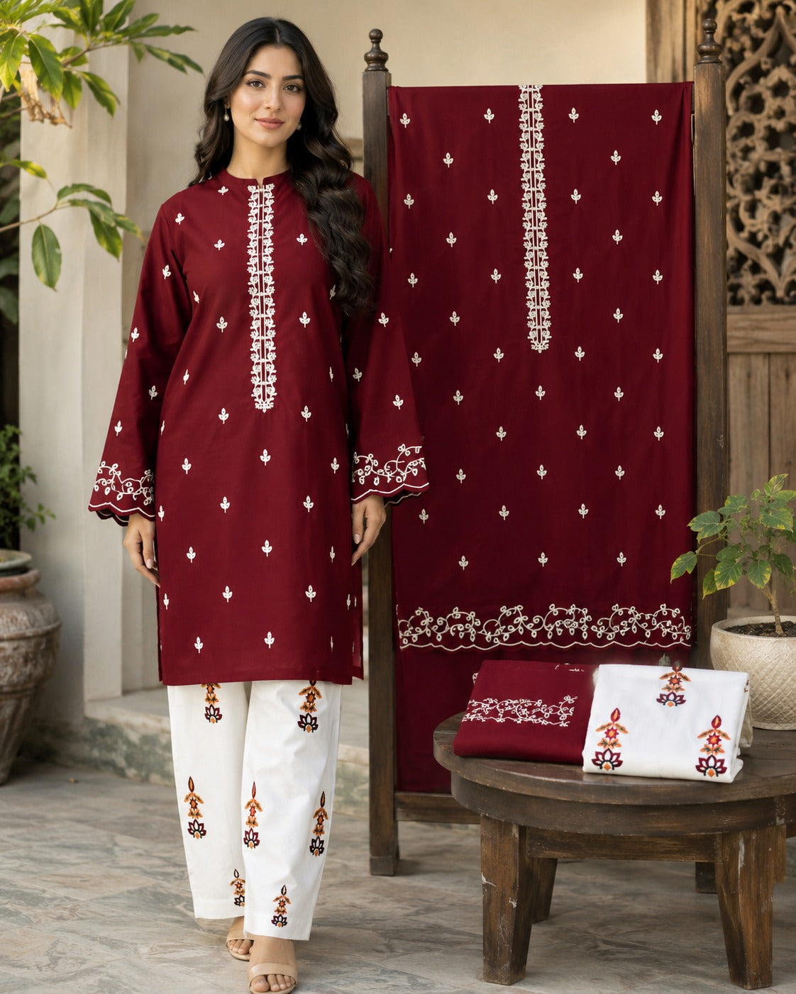 Luxury Lawn Embroidered 2PC