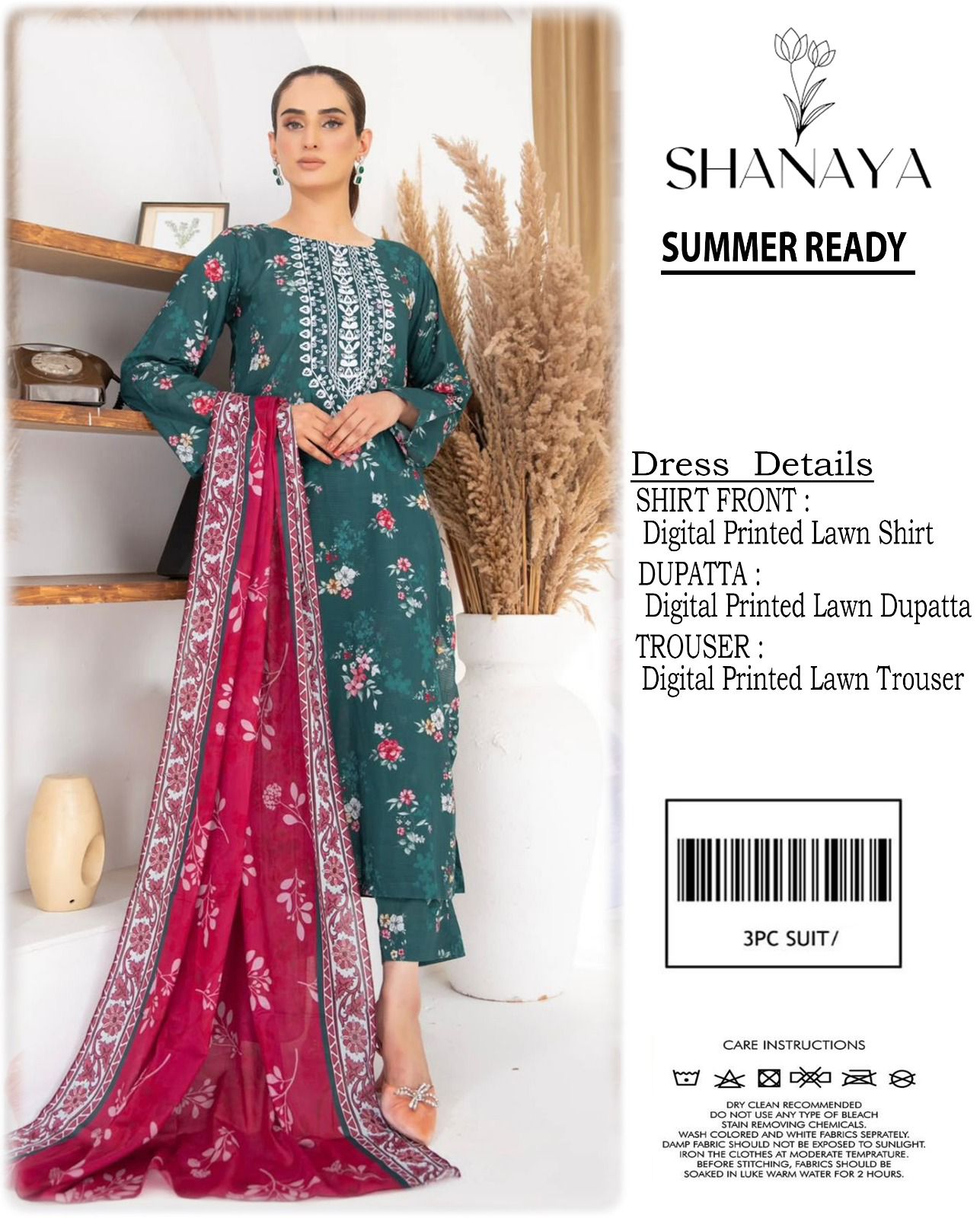 Shanaya Digital Lawn 3-Piece Unstiched