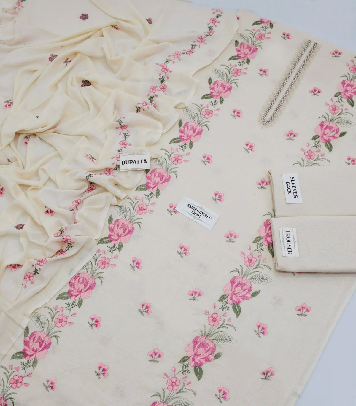Bareeze Karandi Khaddar Embroidered 3-Piece Un-Stiched