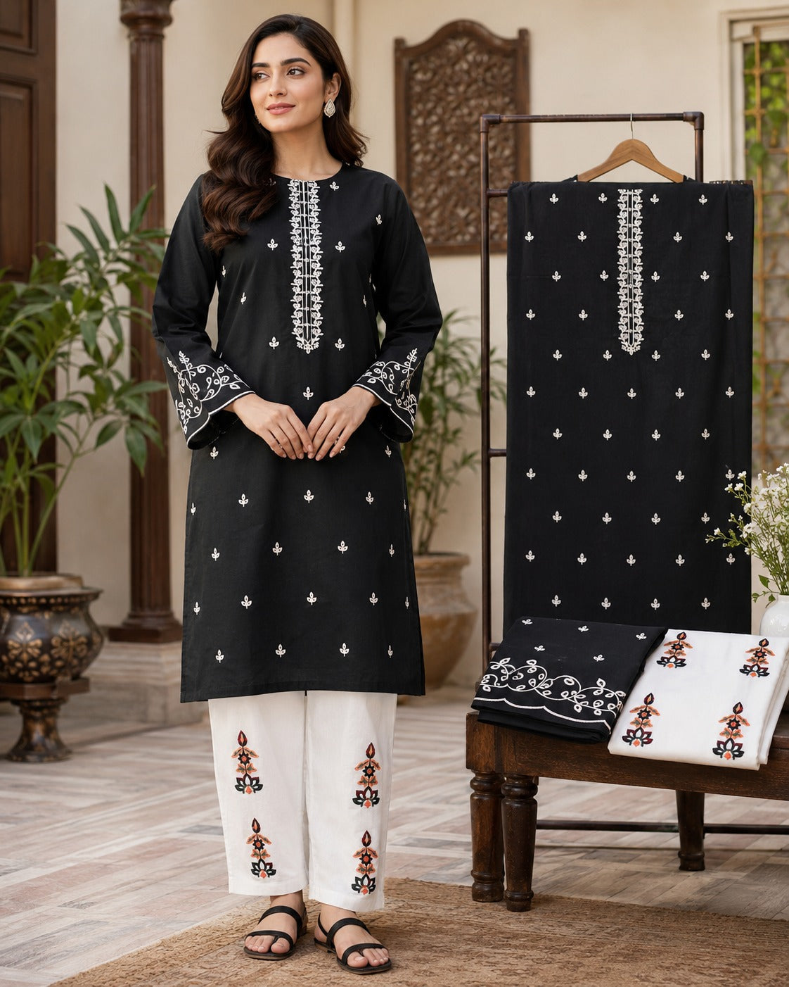 Luxury Lawn Embroidered 2PC