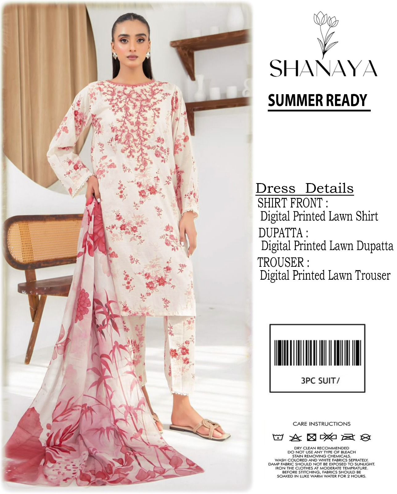 Shanaya Digital Lawn 3-Piece Unstiched