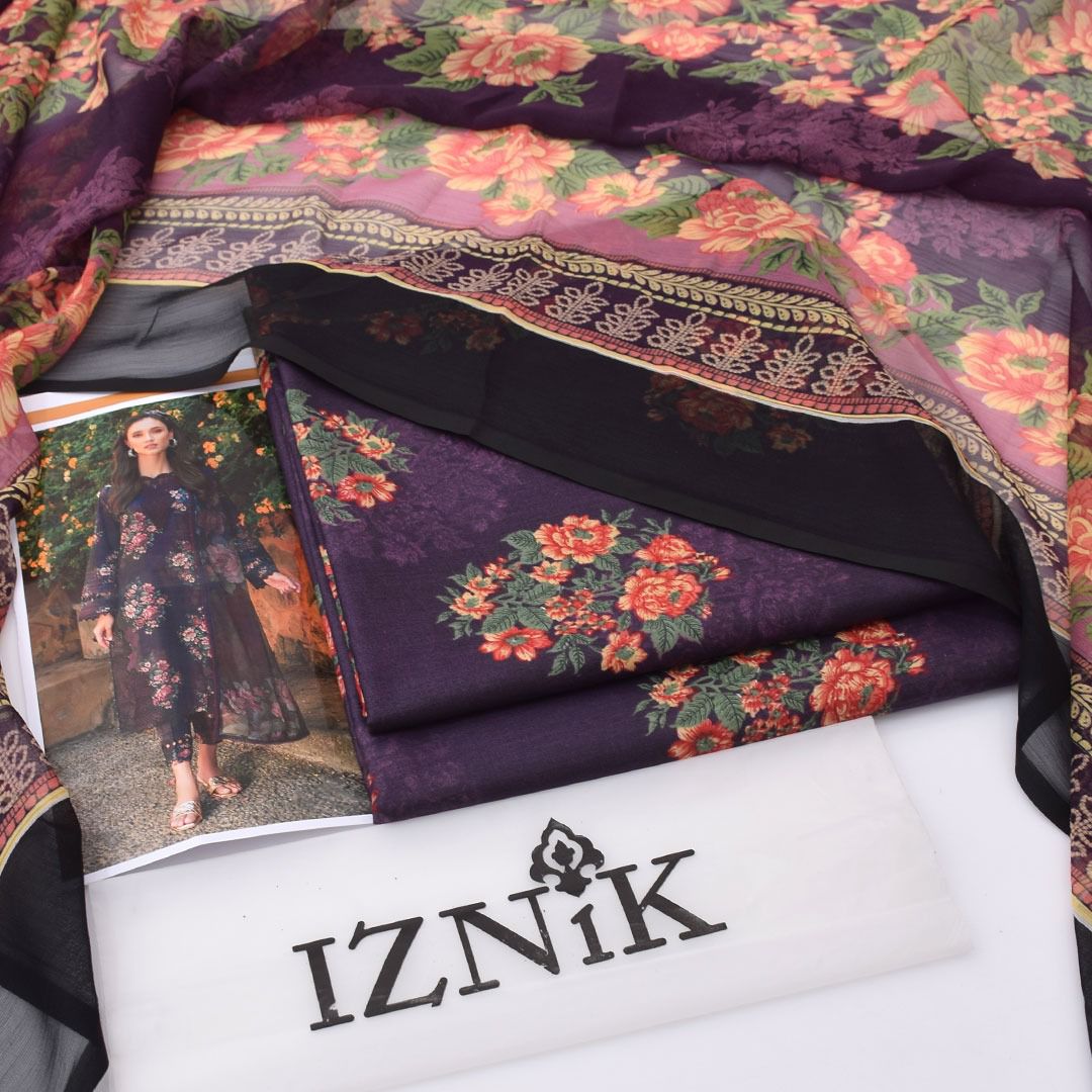 Iznik Lawn 3-Piece UnStiched