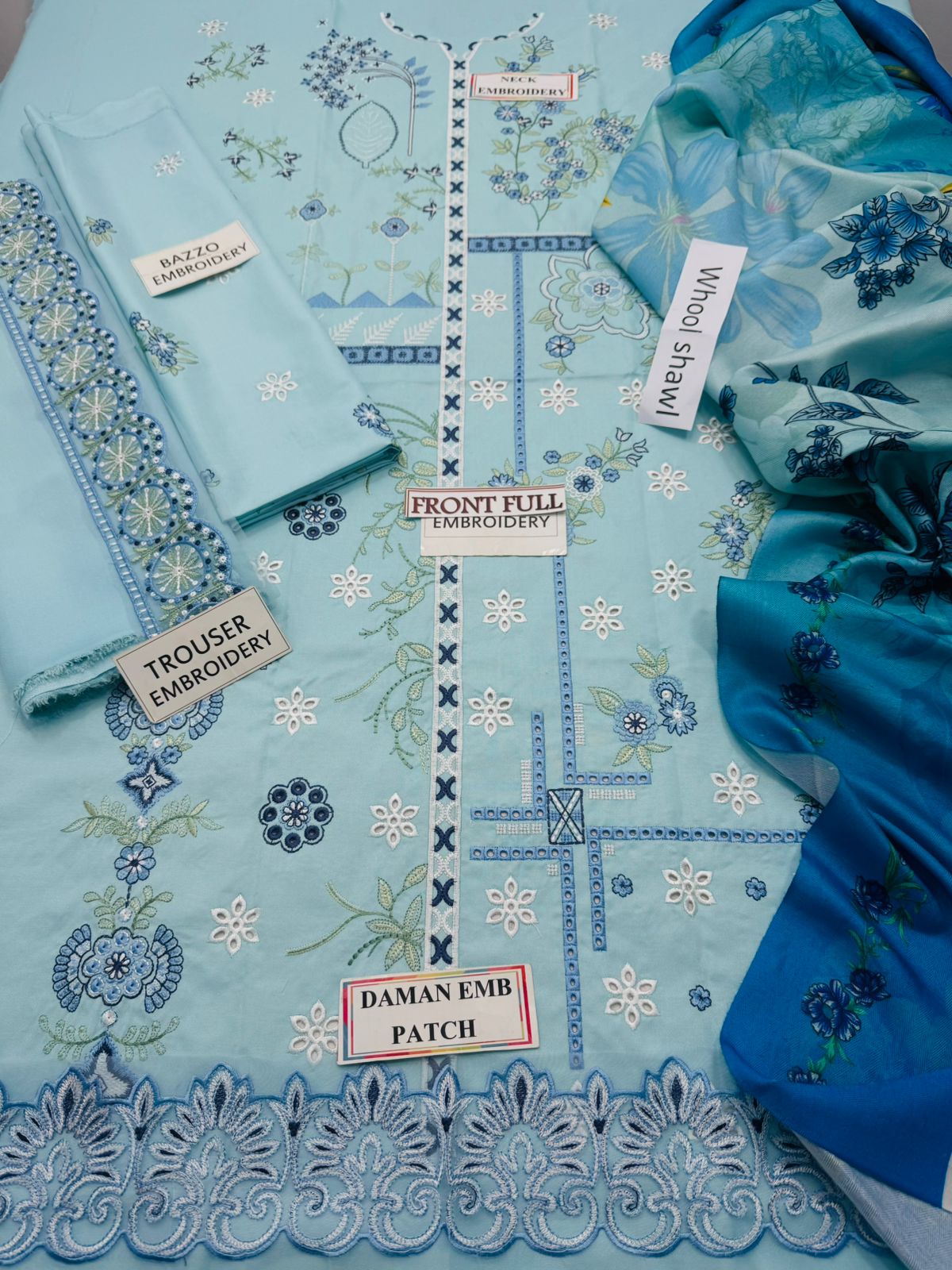 Roheenaz Winter Embroidered 3 Piece Unstitched