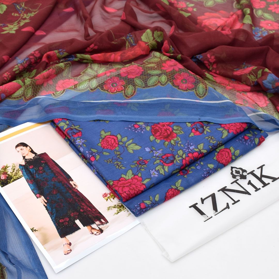 Iznik Lawn 3-Piece UnStiched