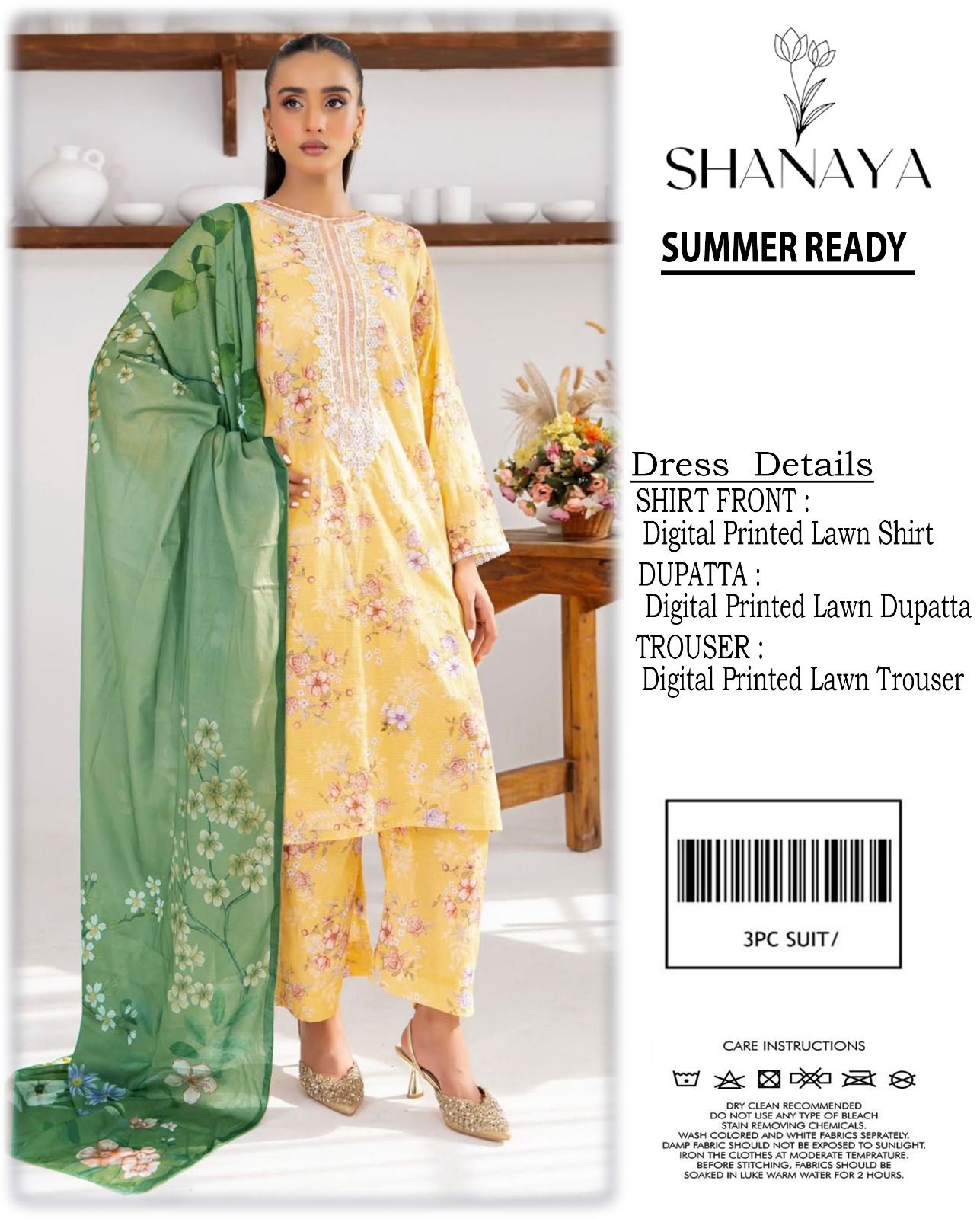 Shanaya Digital Lawn 3-Piece Unstiched
