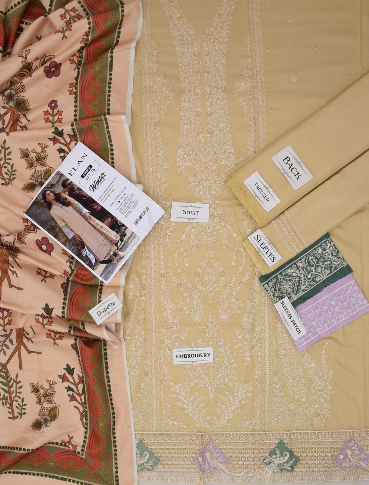 ELAN Winter Embroidered 3 Piece Unstitched