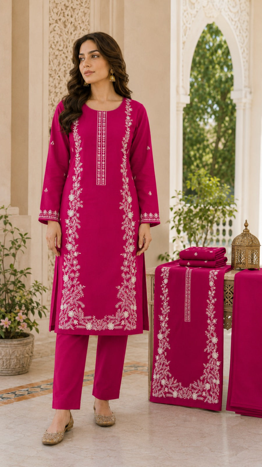 Luxury Lawn Embroidered 2PC