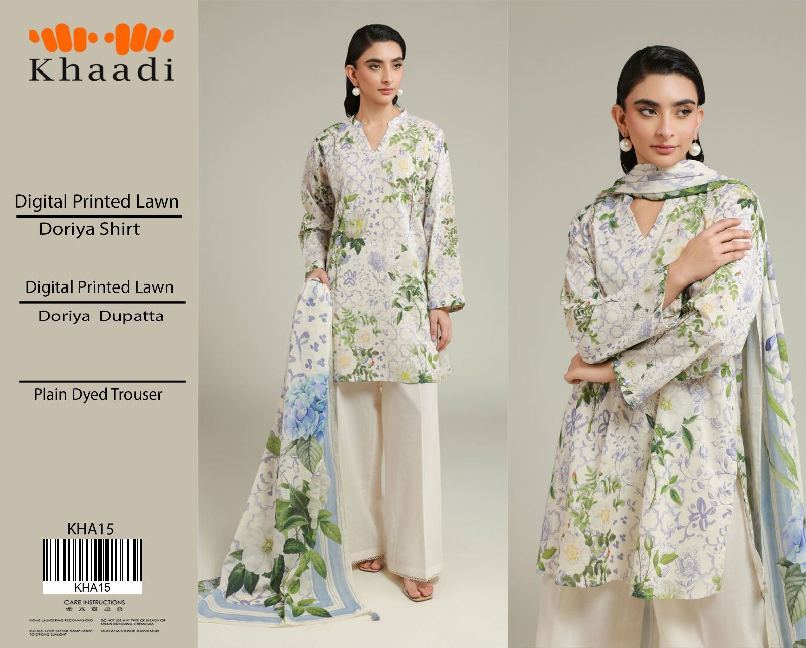 Khaadi Printed Lawn 3-Piece Un-Stiched