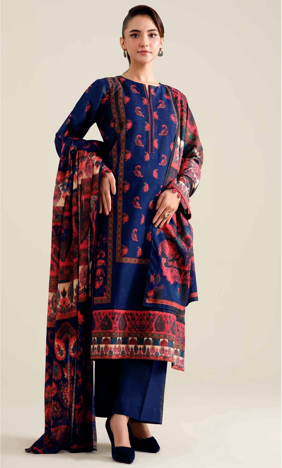 Nishat 3pc Printed Unstiched Lawn