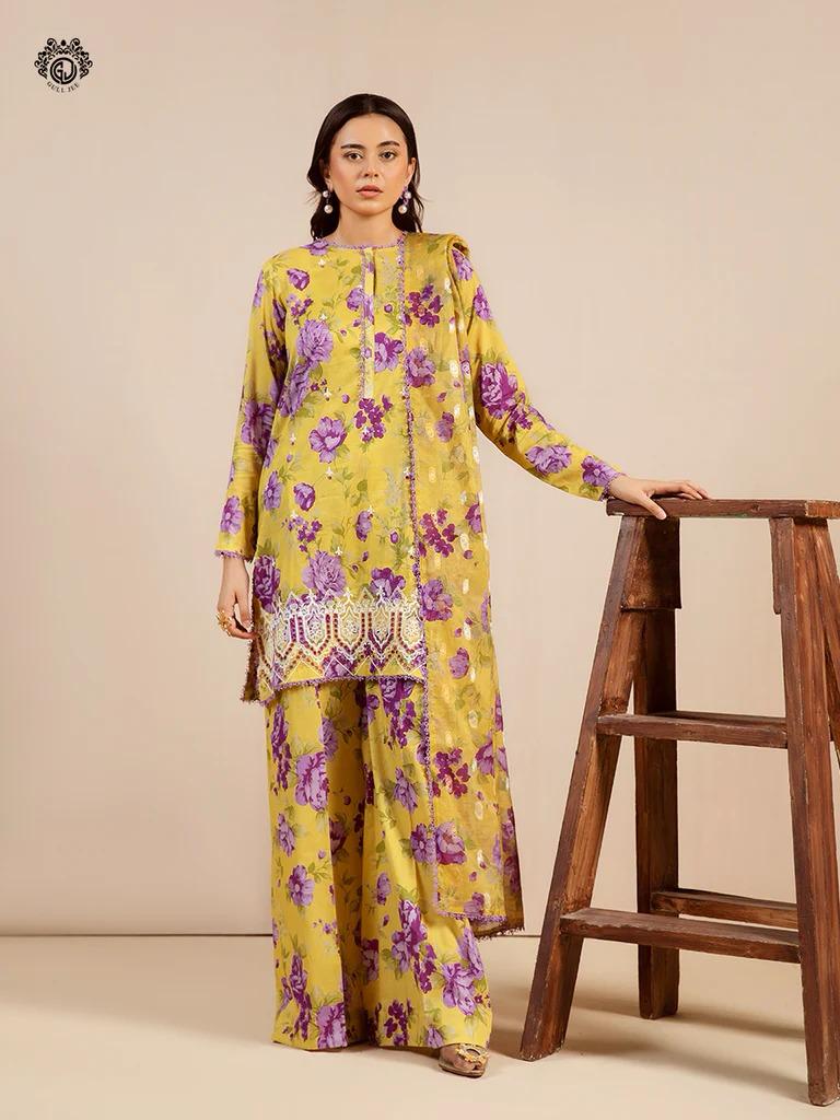 Gull Jee Digital Lawn 3-Piece Unstiched