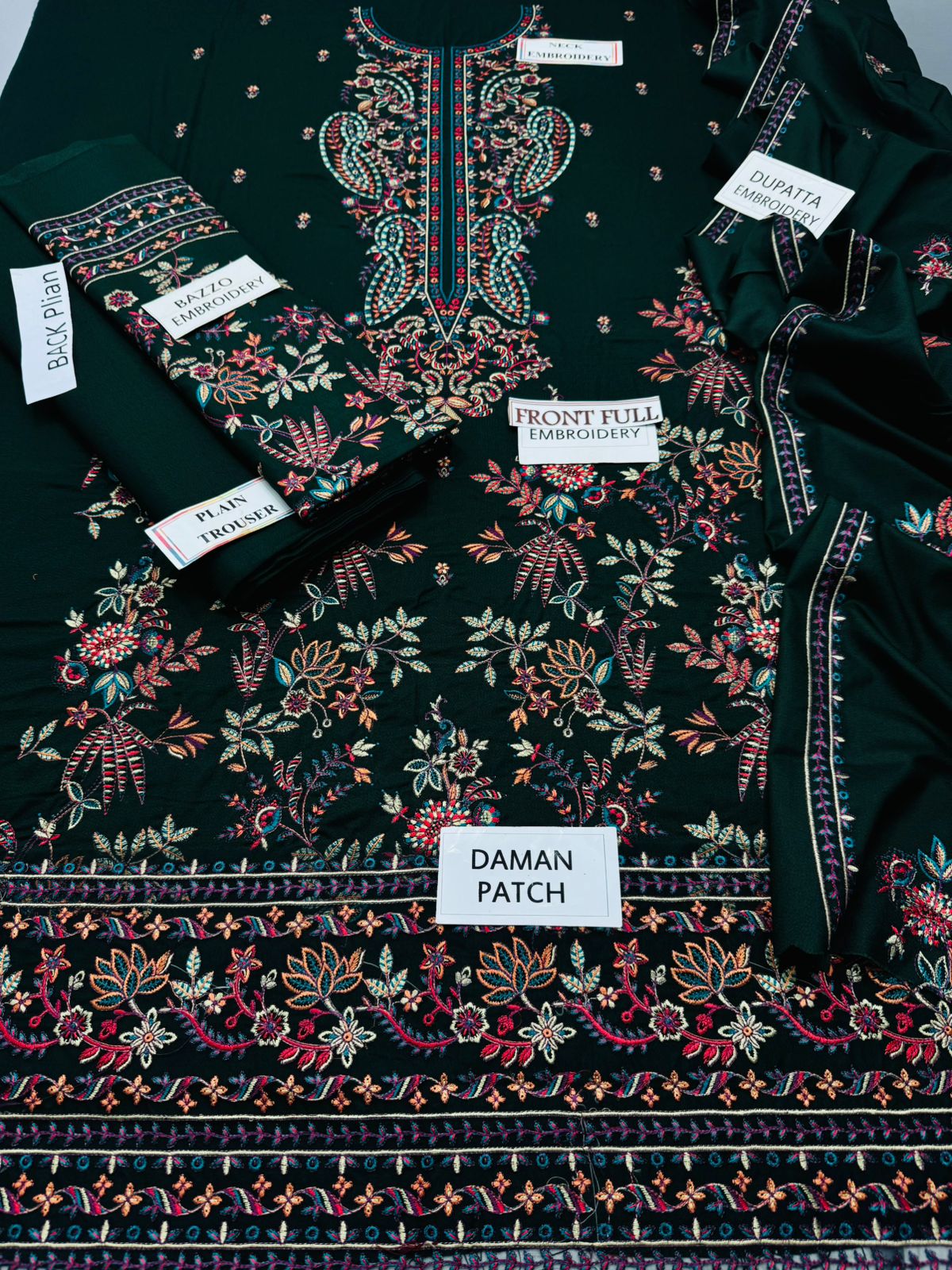 Asim JofaWinter Embroidered 3 Piece Unstitched