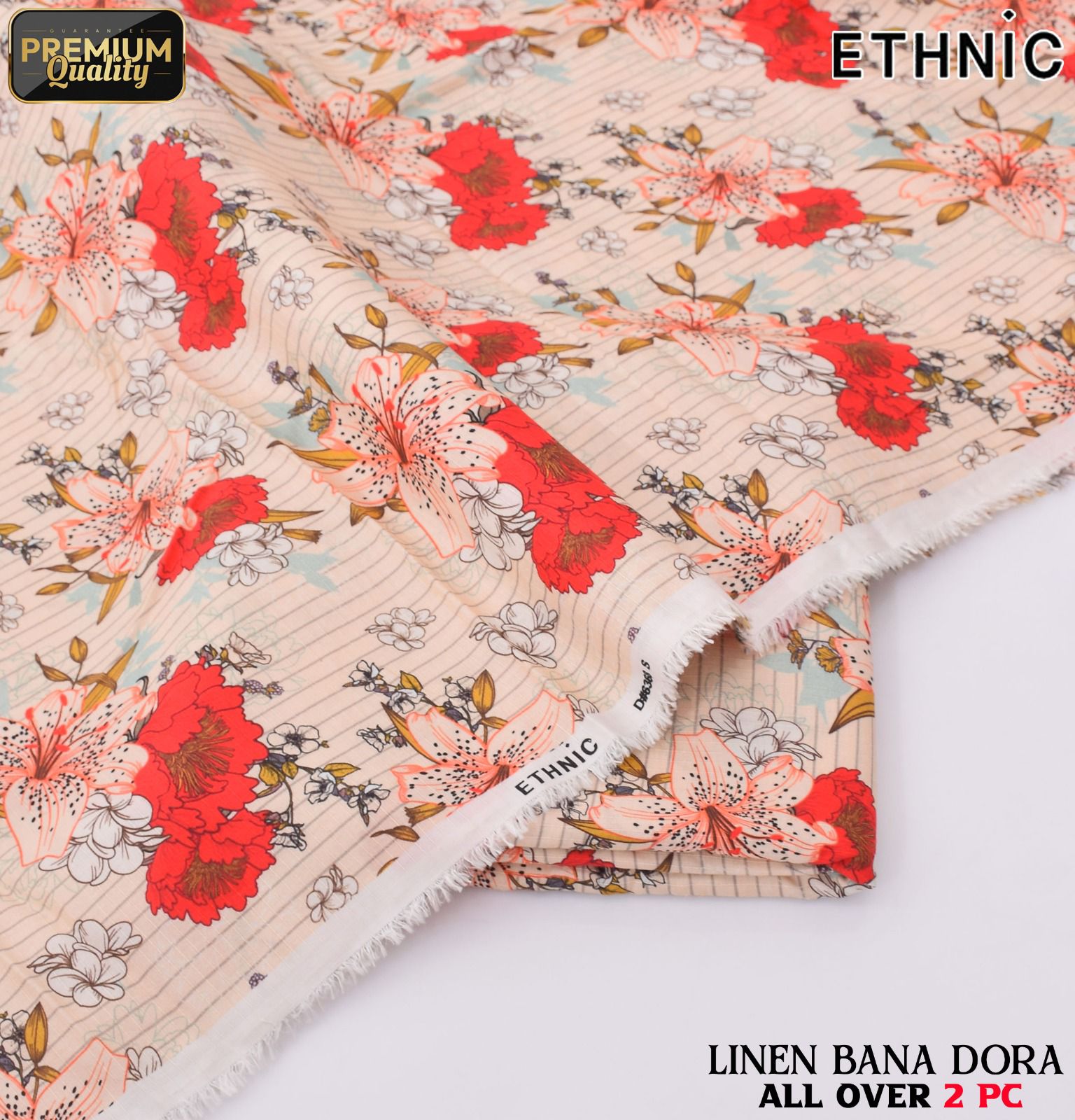 Linen Bana Doria 2_Piece All Over Digital Print