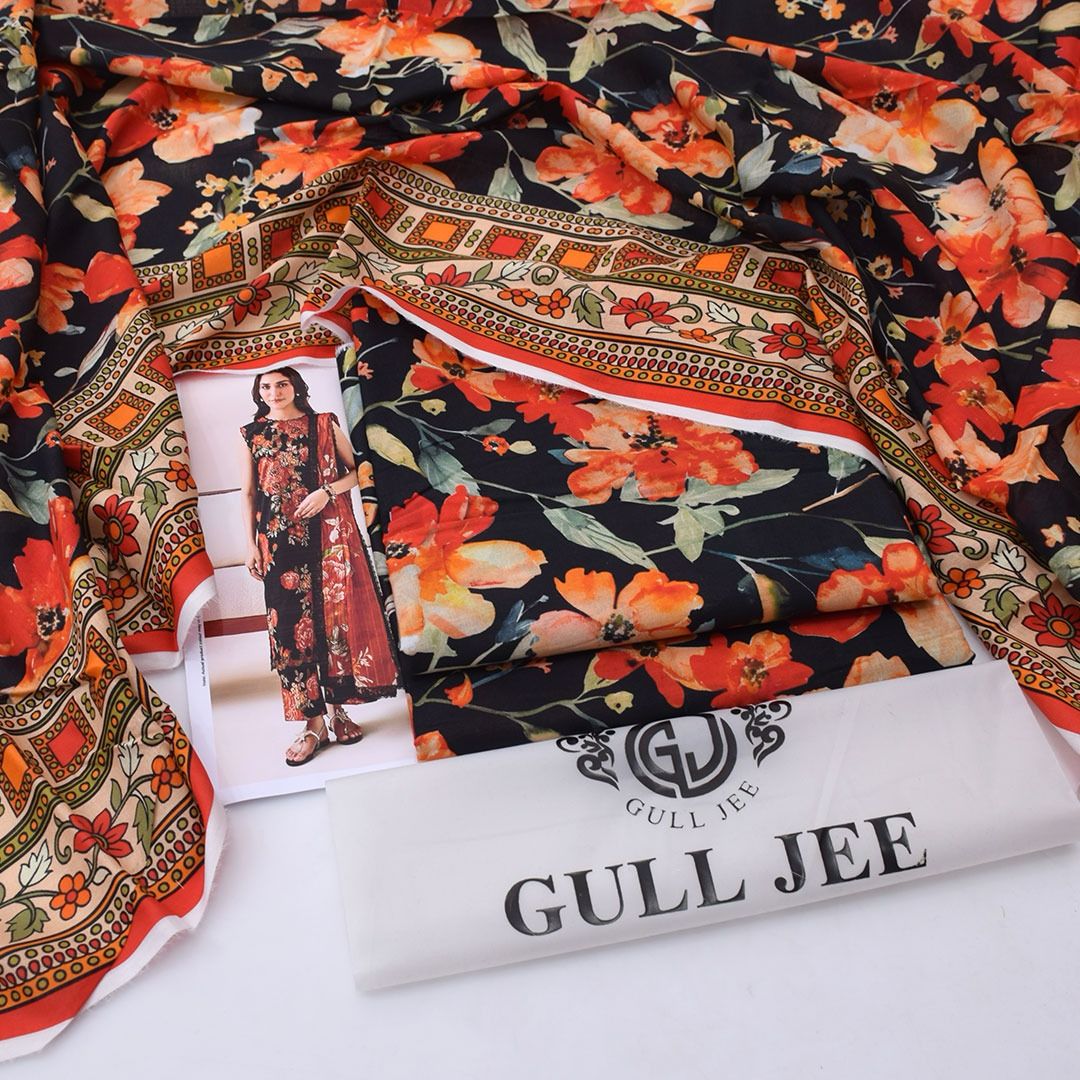 Gull Jee Digital Lawn 3-Piece Unstiched