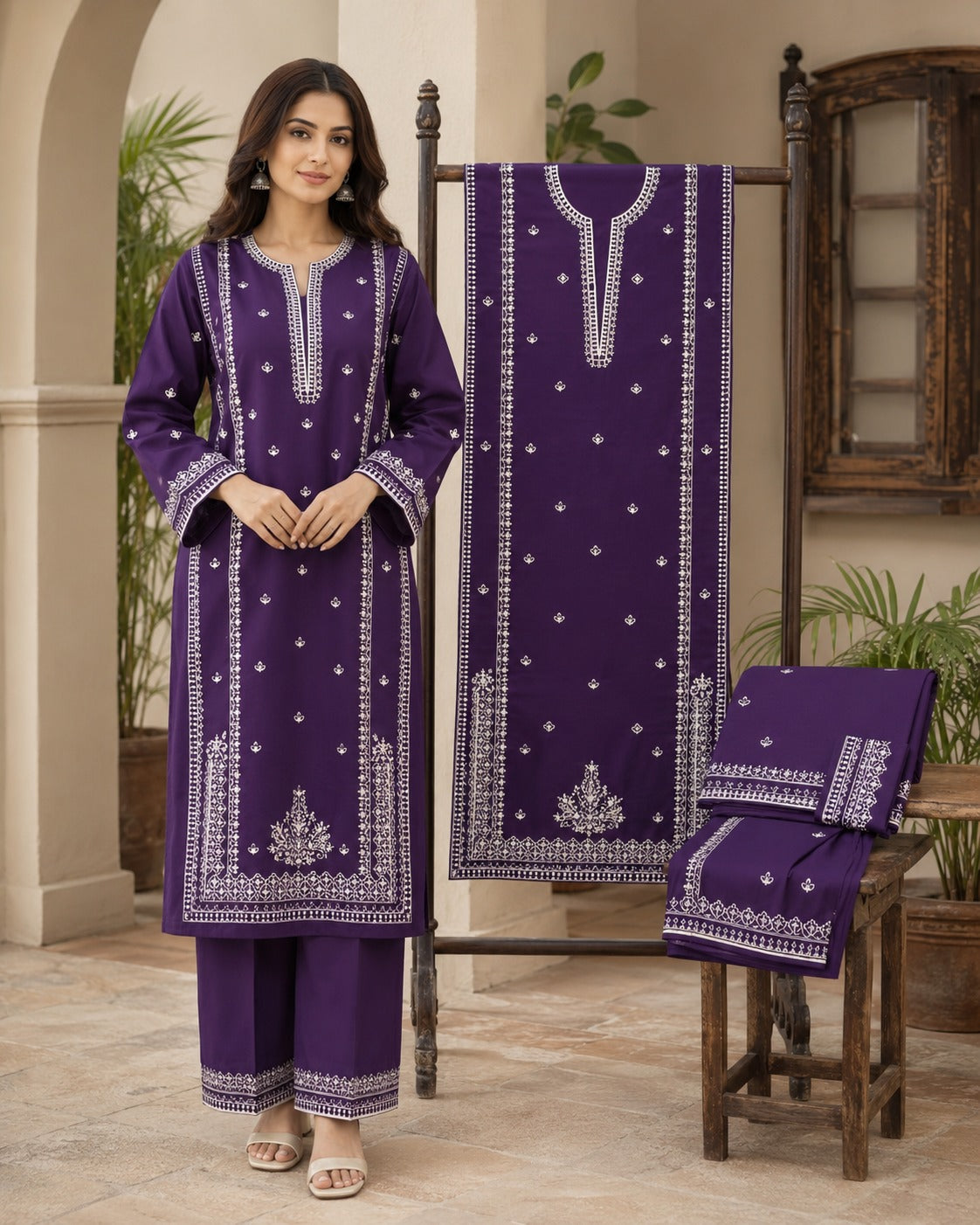 Luxury Lawn Embroidered 2PC