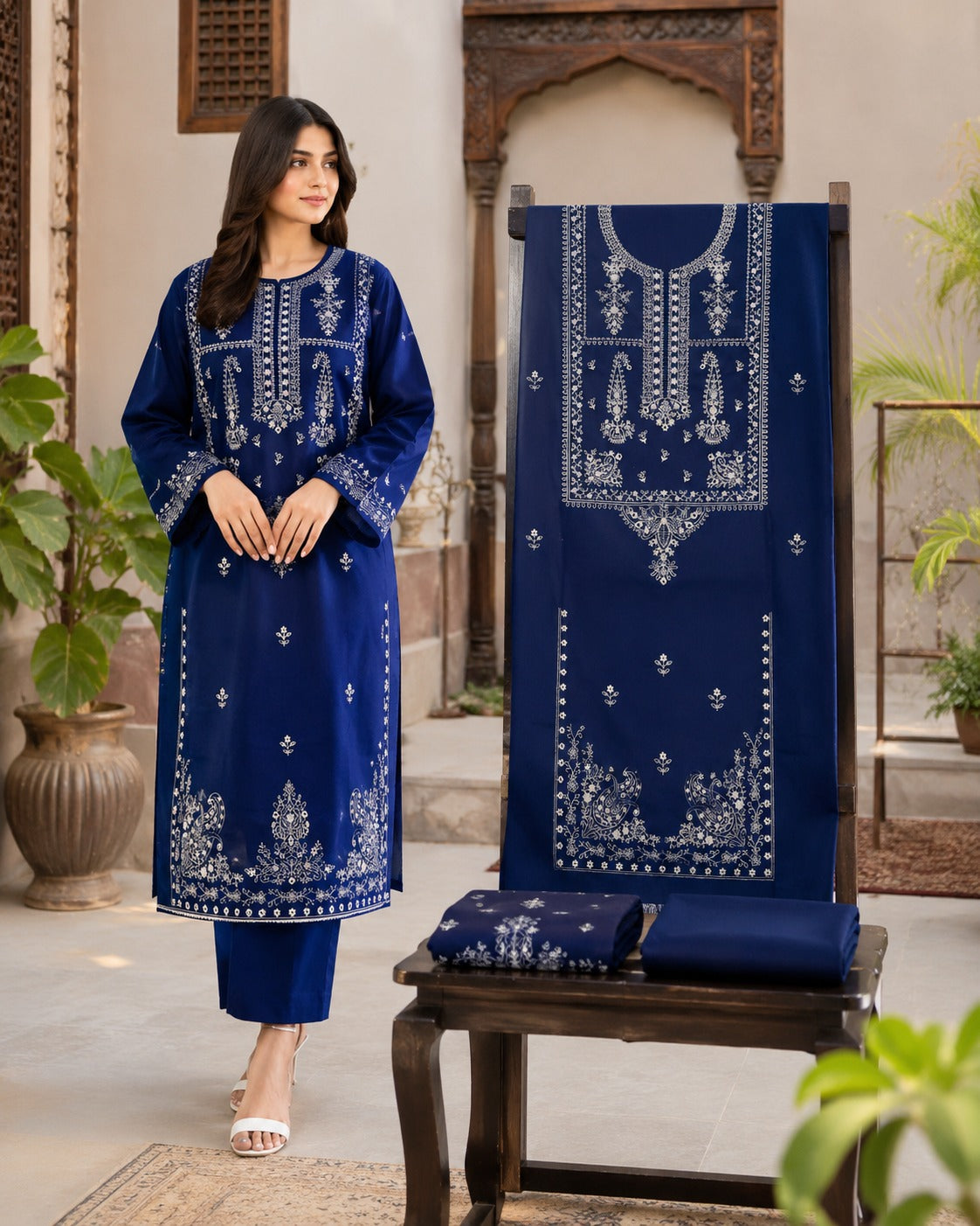 Luxury Lawn Embroidered 2PC